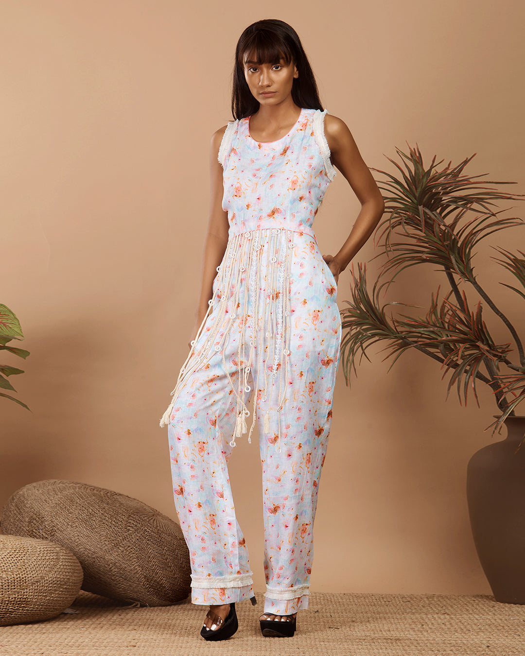Abstract printed Fringes coord set