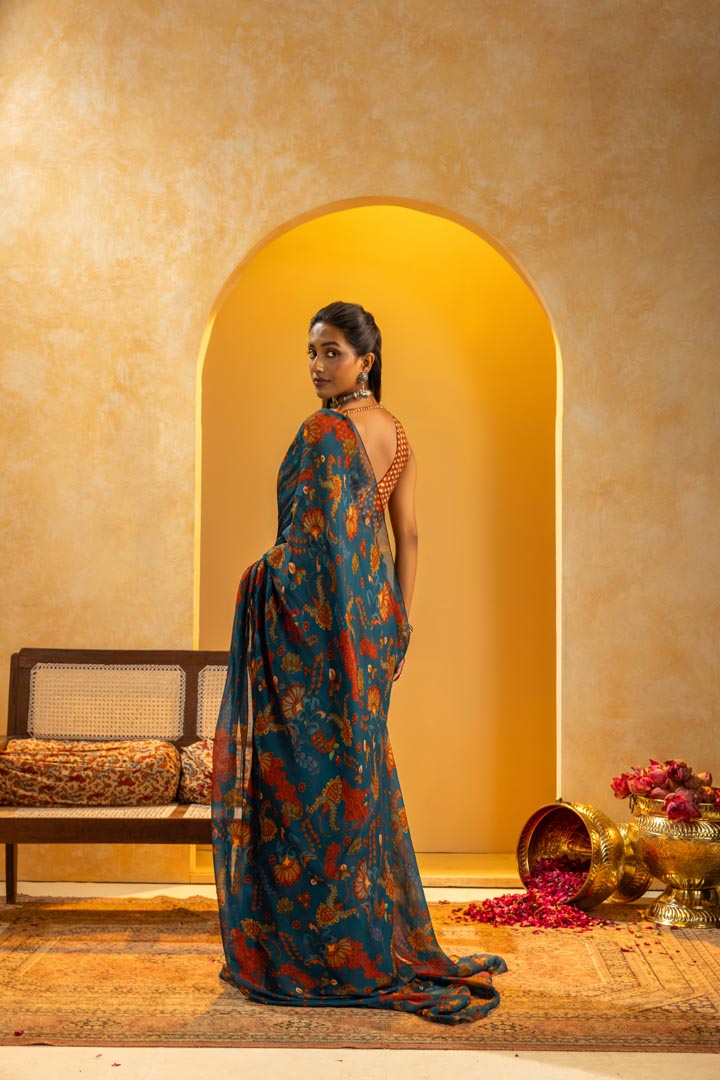 Rangtara embellished pre-stitched sareeSP4935