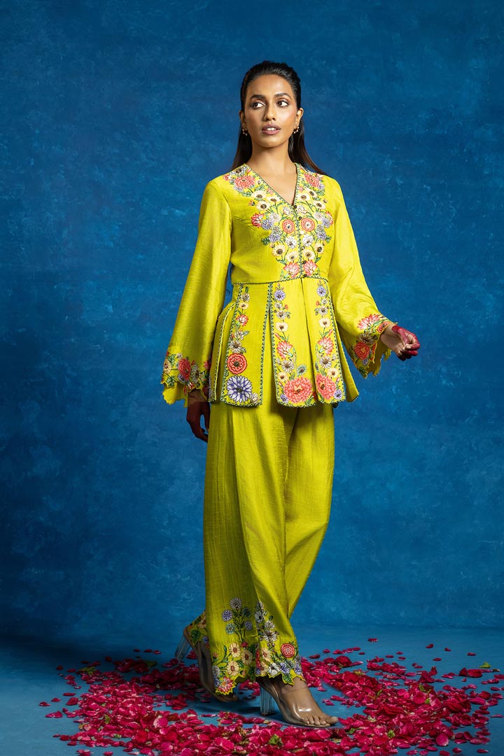 Baghira embellished panelled pant setSP4942