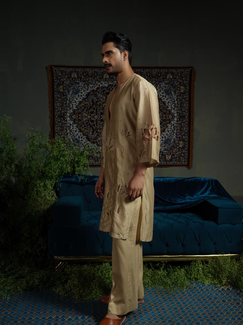 Lotus Cutwork Modern kurta Set