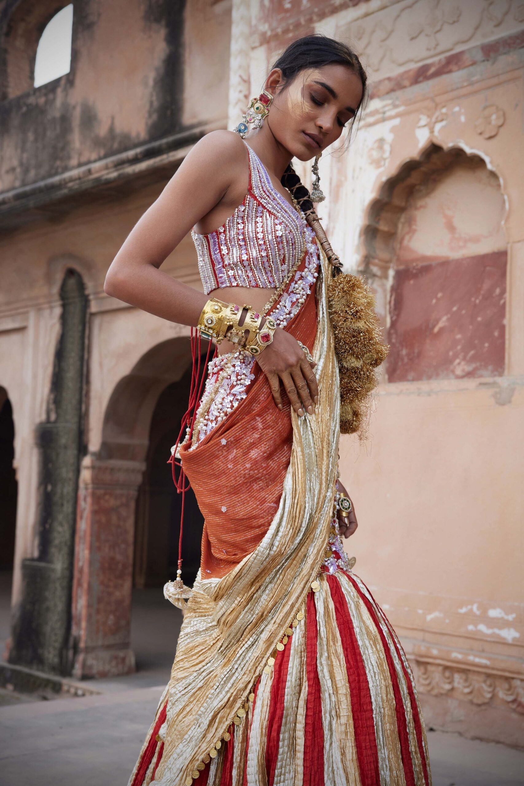 Fit and flare lehenga set EBN33