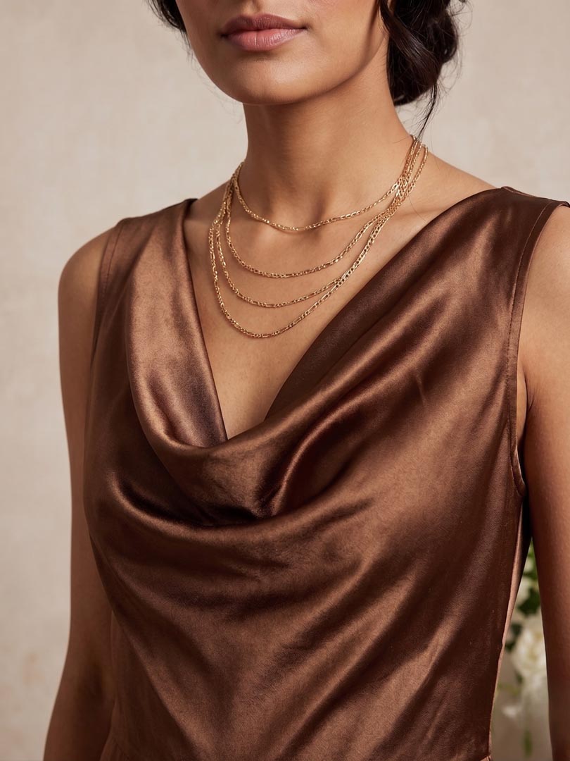 THETAA Vesper  Tailored Imported Satin Jumpsuit