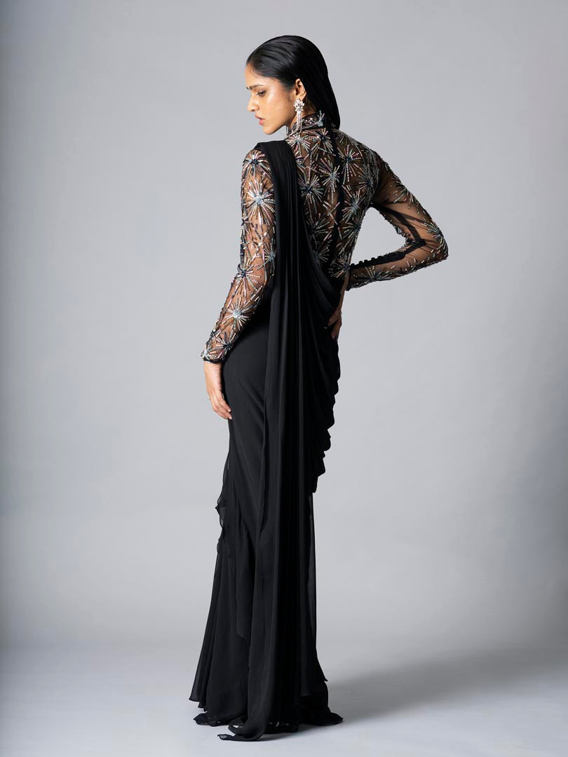 Starburst Saree Gown