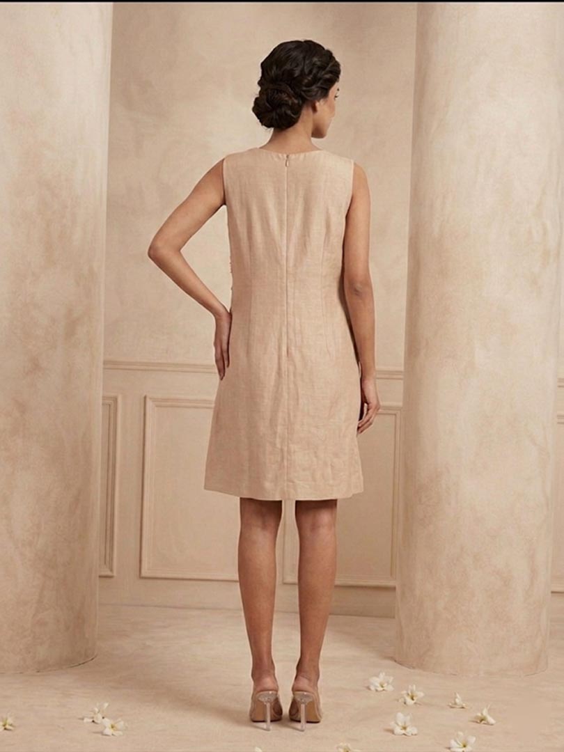 THETAA Fleur  Embroidered Chanderi Cotton Dress