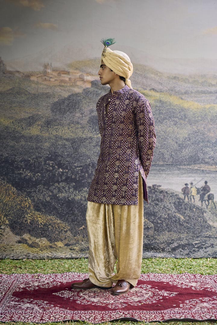 Baijanti Brocade Kurta Set