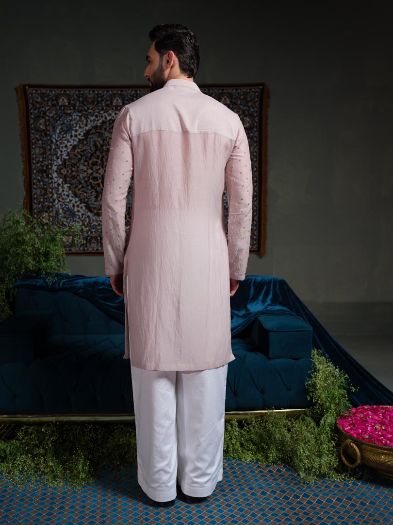 Lavender Chheeta Long kurta Set