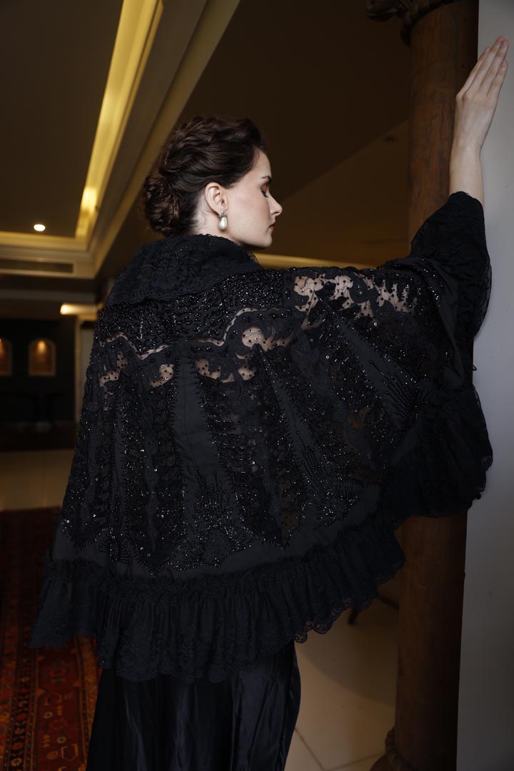 black kiara cape