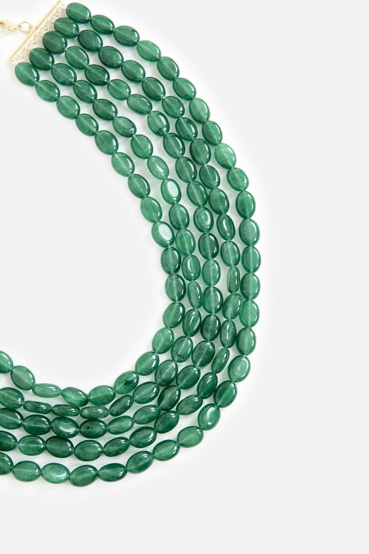 Emerald Green Layered Statement Necklace