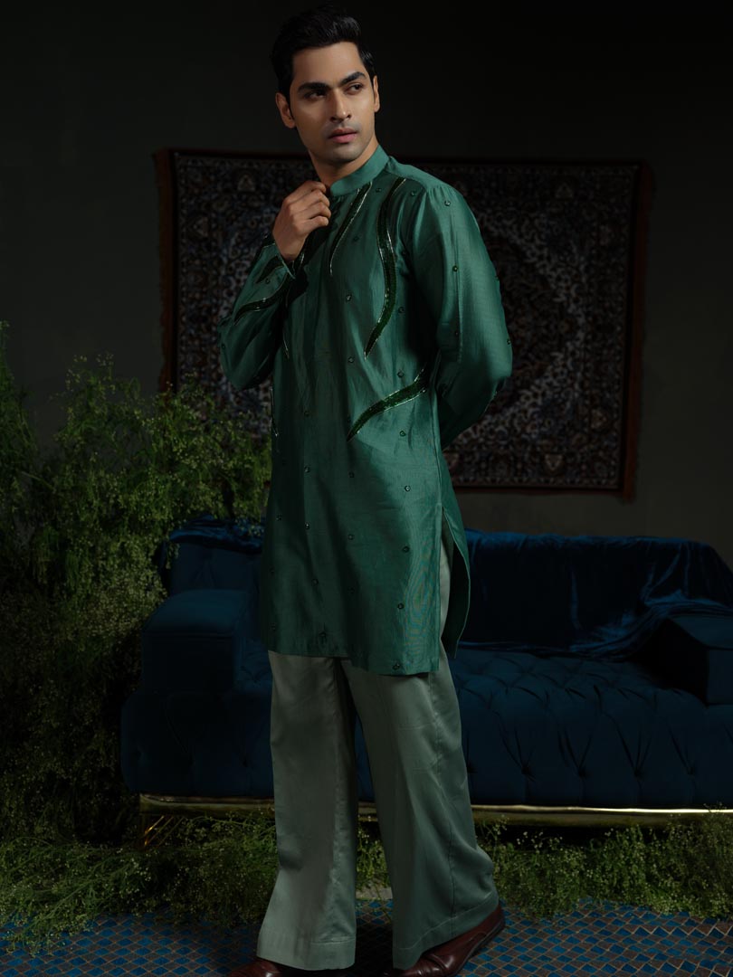 Flame in Forest Kurta Set