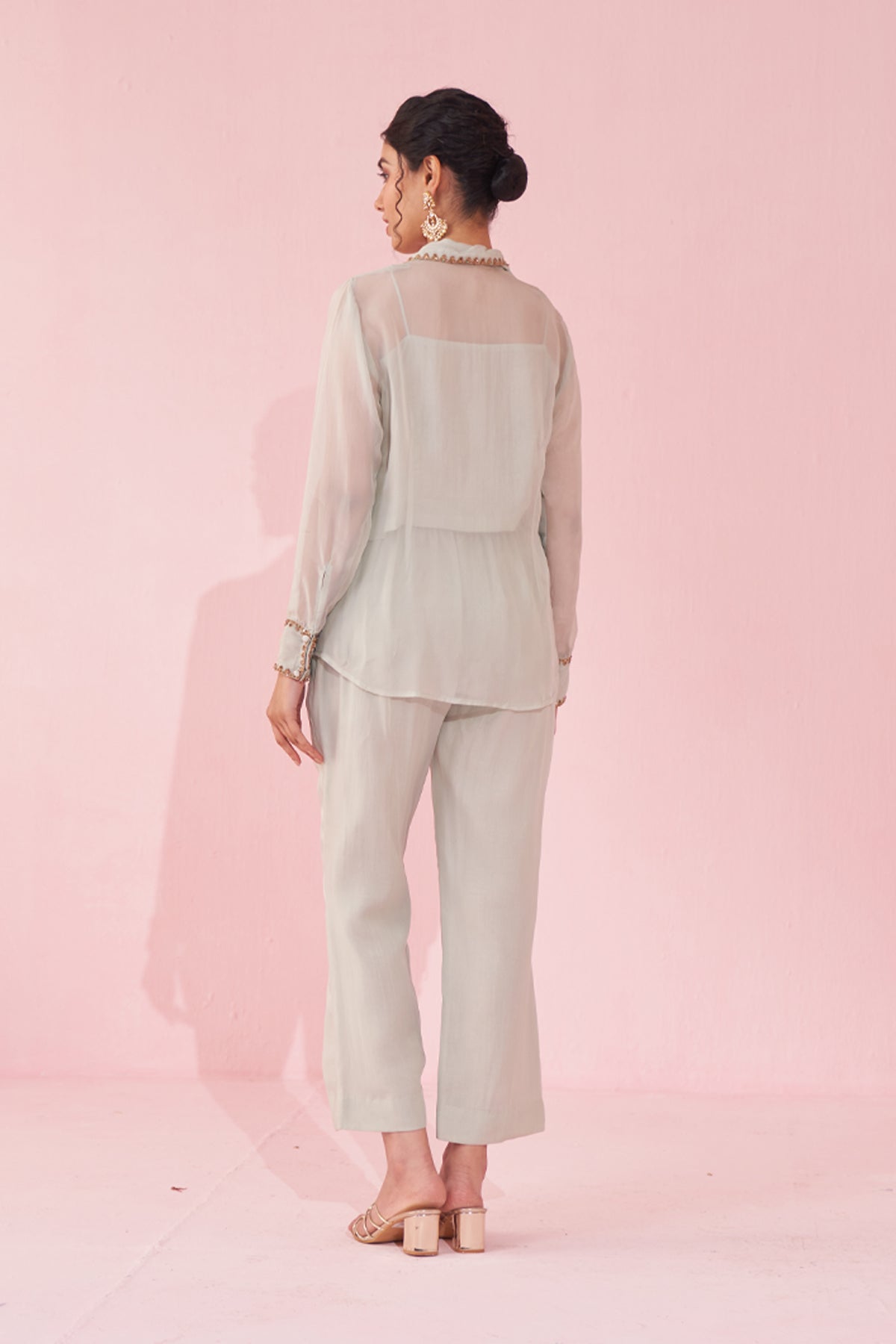 GULMINA PALE BLUE SHIRT PANT SET