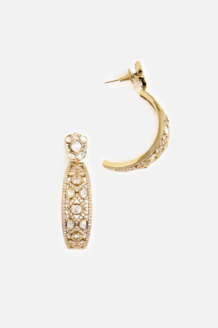 Elegant Gold Plated Hoop Earrings