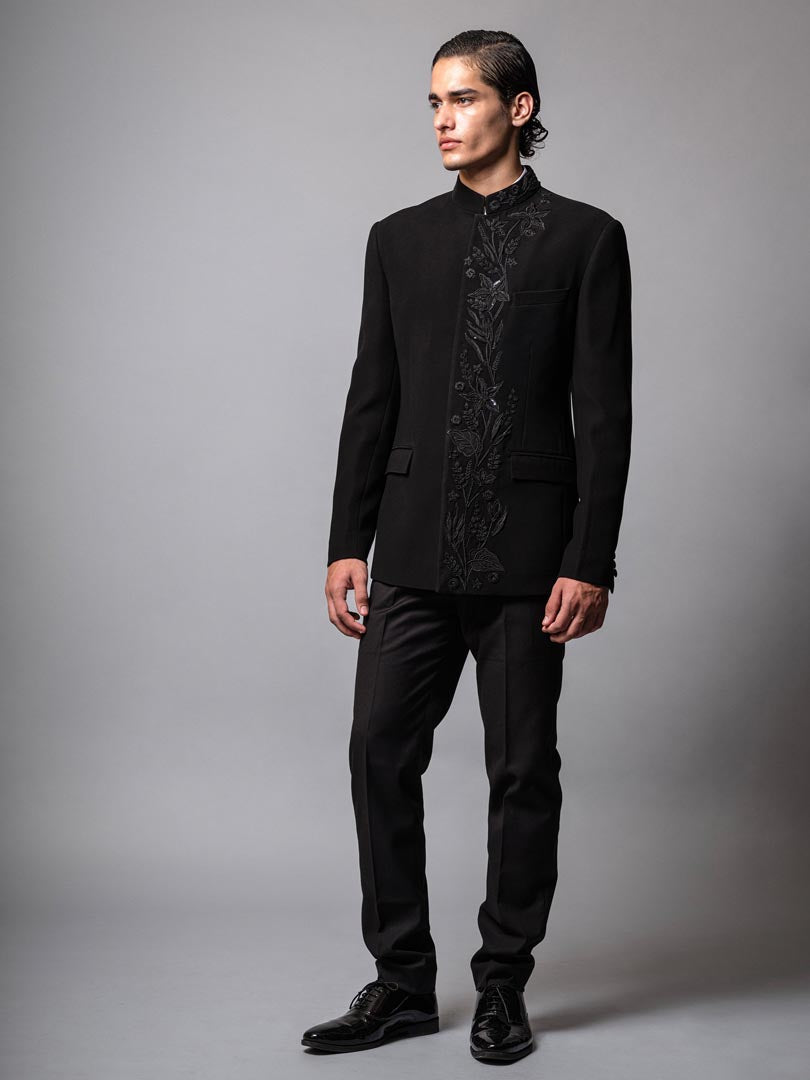 Silva embroidered bandhgala set