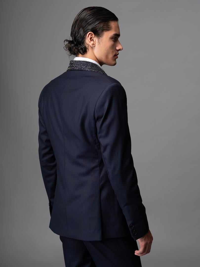 Nero double breasted blazer