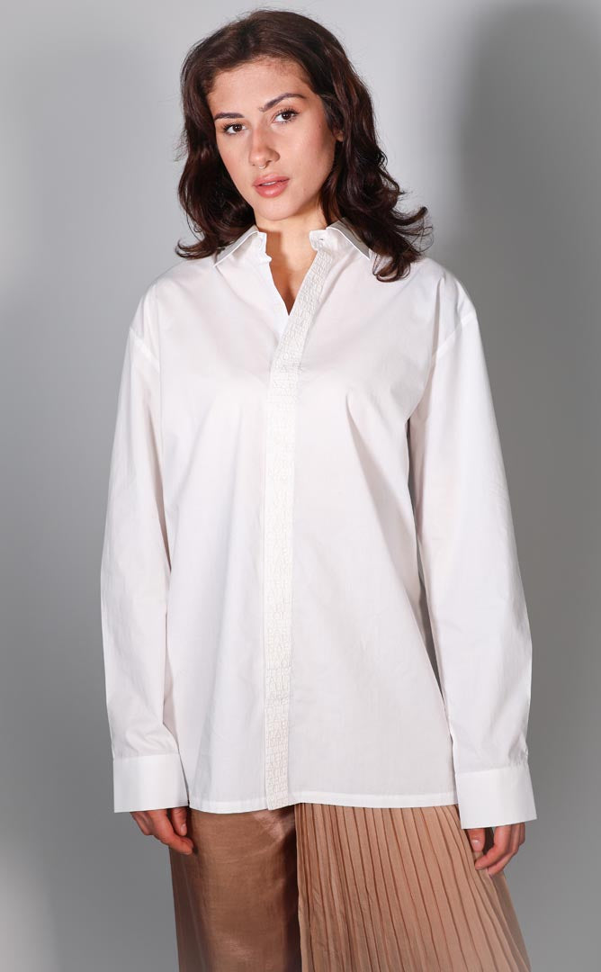 self placket shirt, white