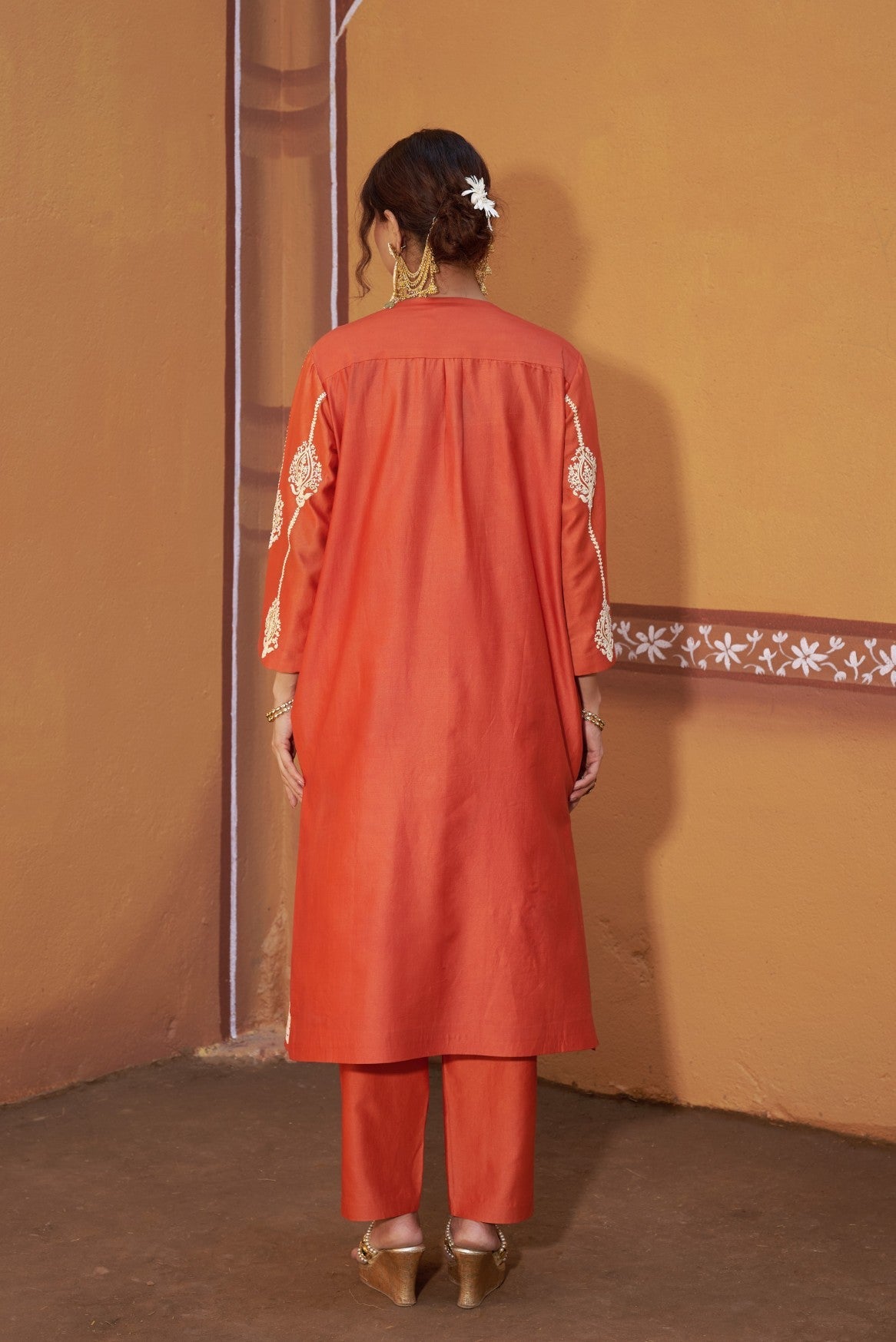 Dori Embroidry work a line Kurta Set