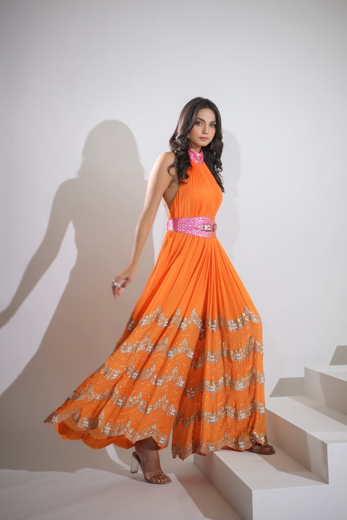 Image of Haseena jumpsuit in orange