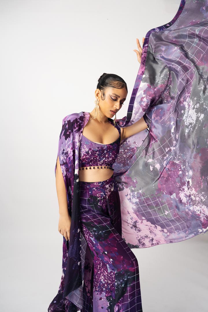 Cape pant set MN-24-109-MP