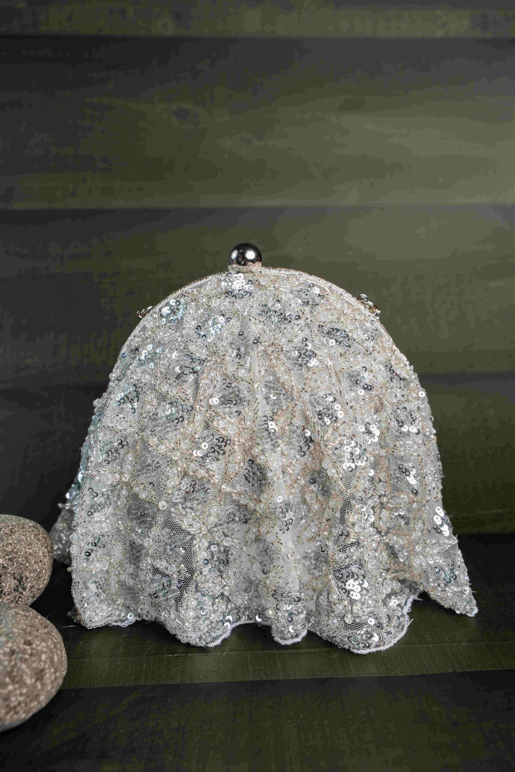 Drape Diva Batua Silver