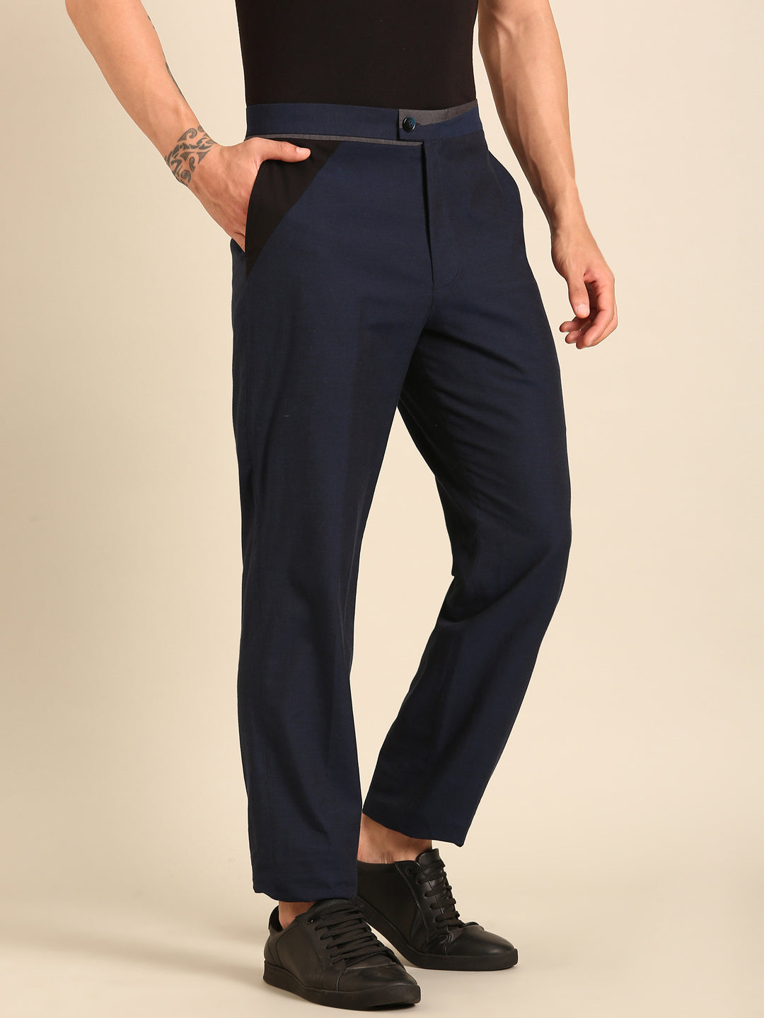 Blue Malai Cotton Trouser