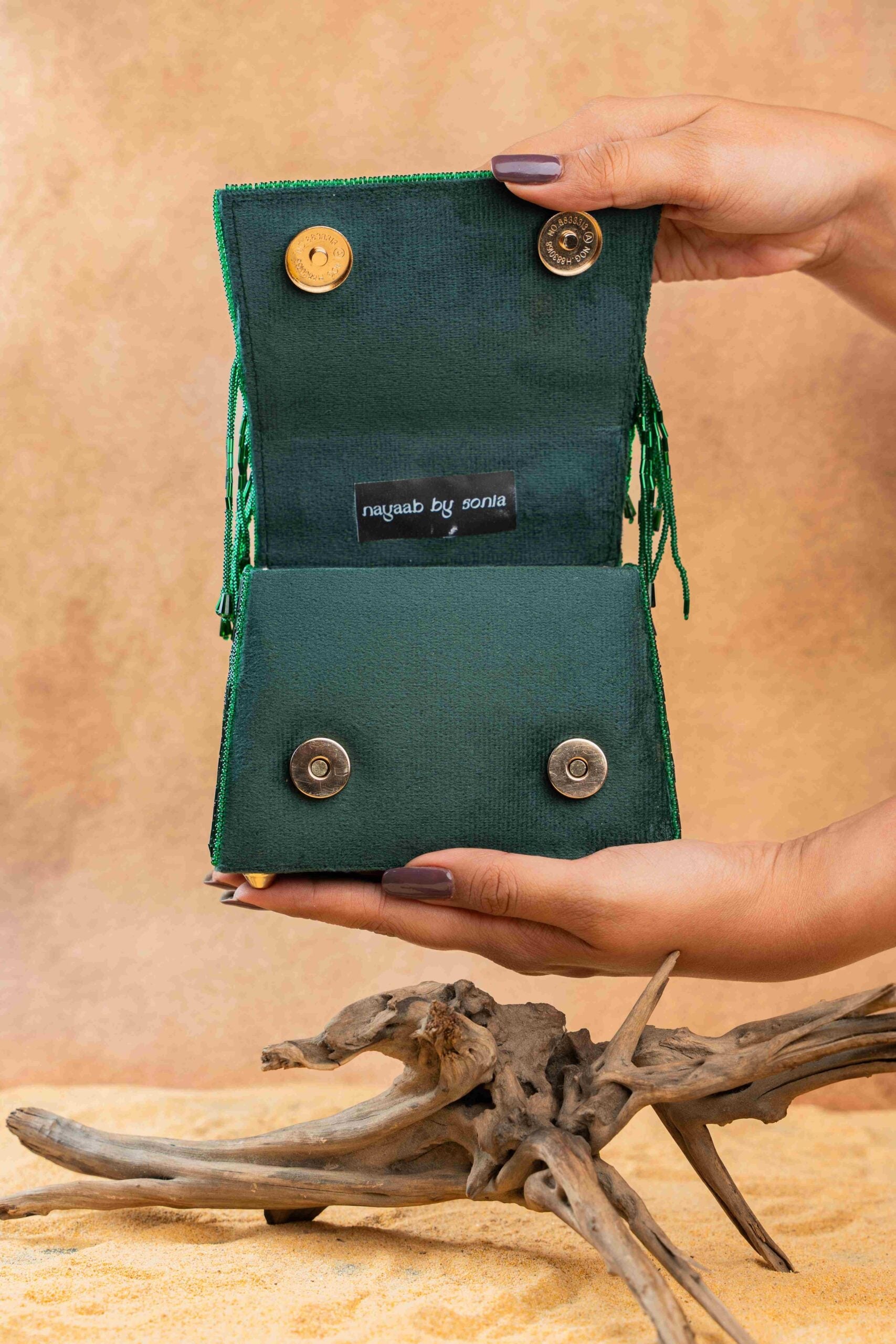 Salli En vie Mini Kasse Tassel Green