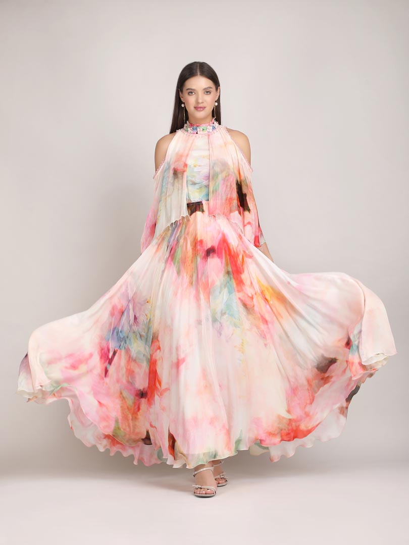 Floral Maze Printed Dress