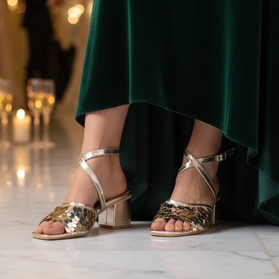 Moulin Gold Heels