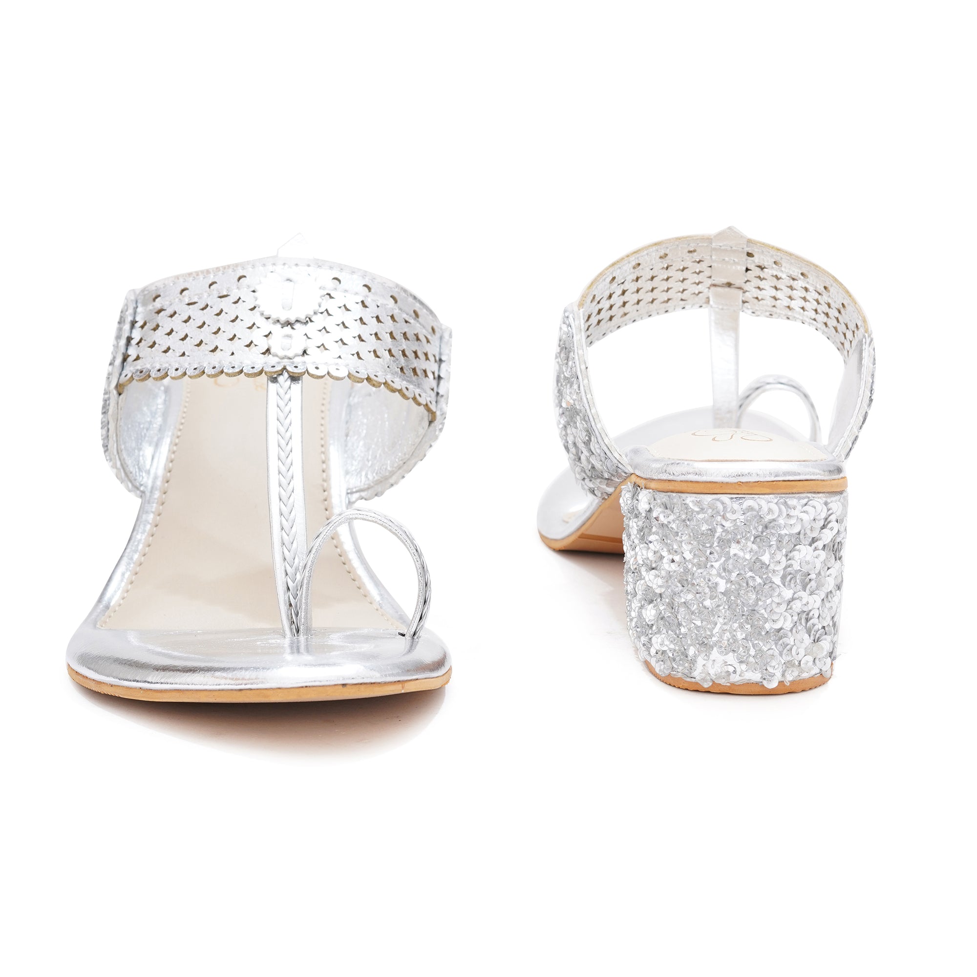Silver Tikki Heels