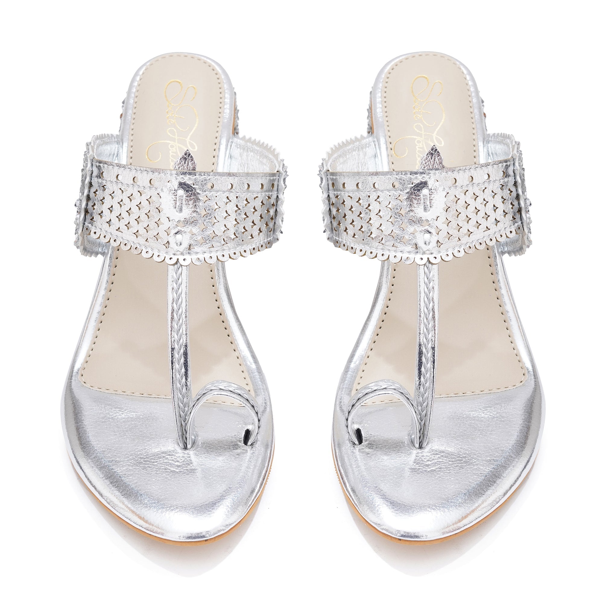 Silver Tikki Heels