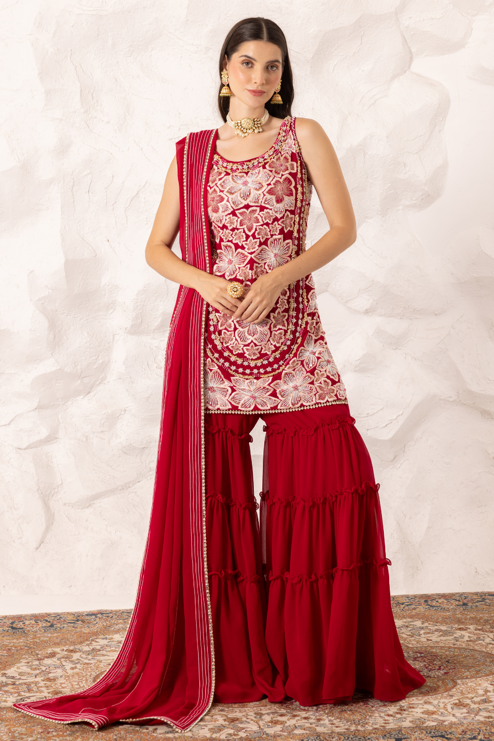 Prisha Short Kurta With Sharara