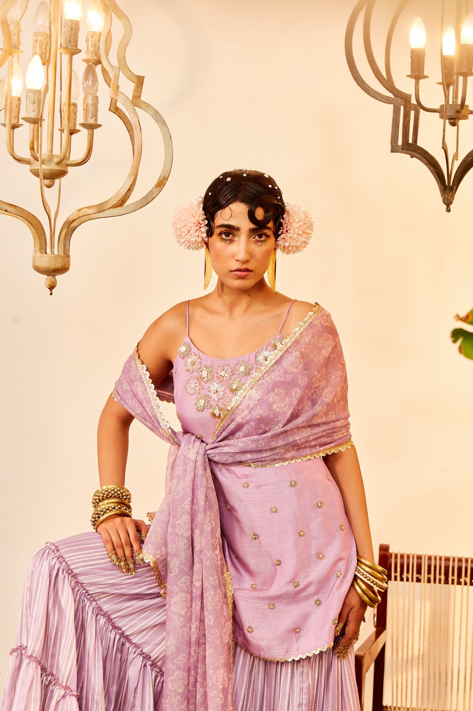 Lilac Sharara Set