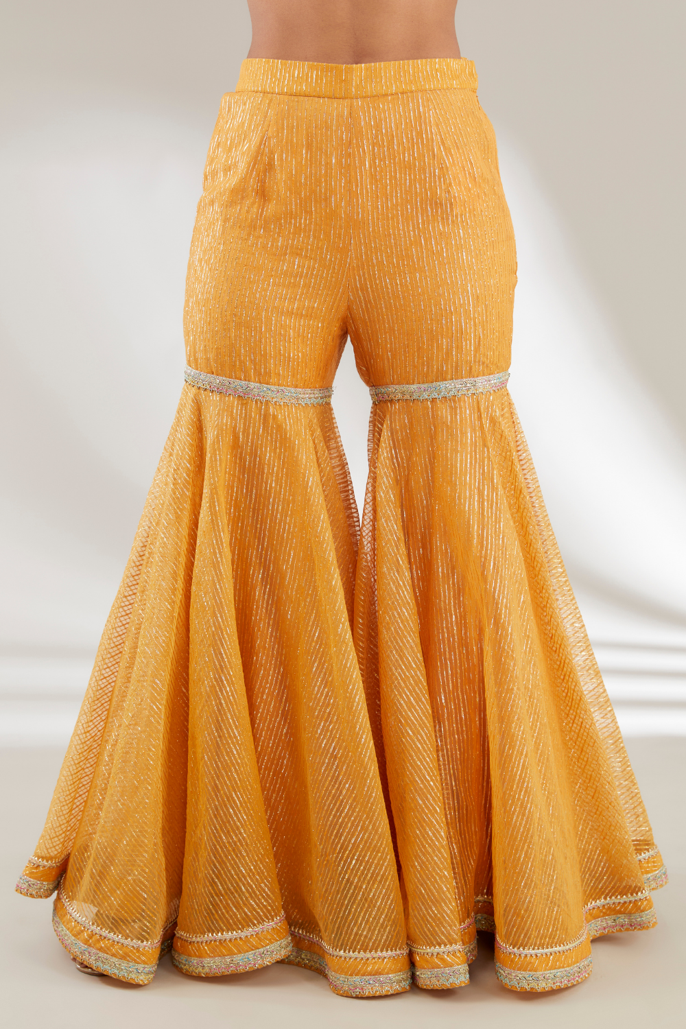 Mango Manvi Embroidered Opada Silk Garara Set for Festive Events
