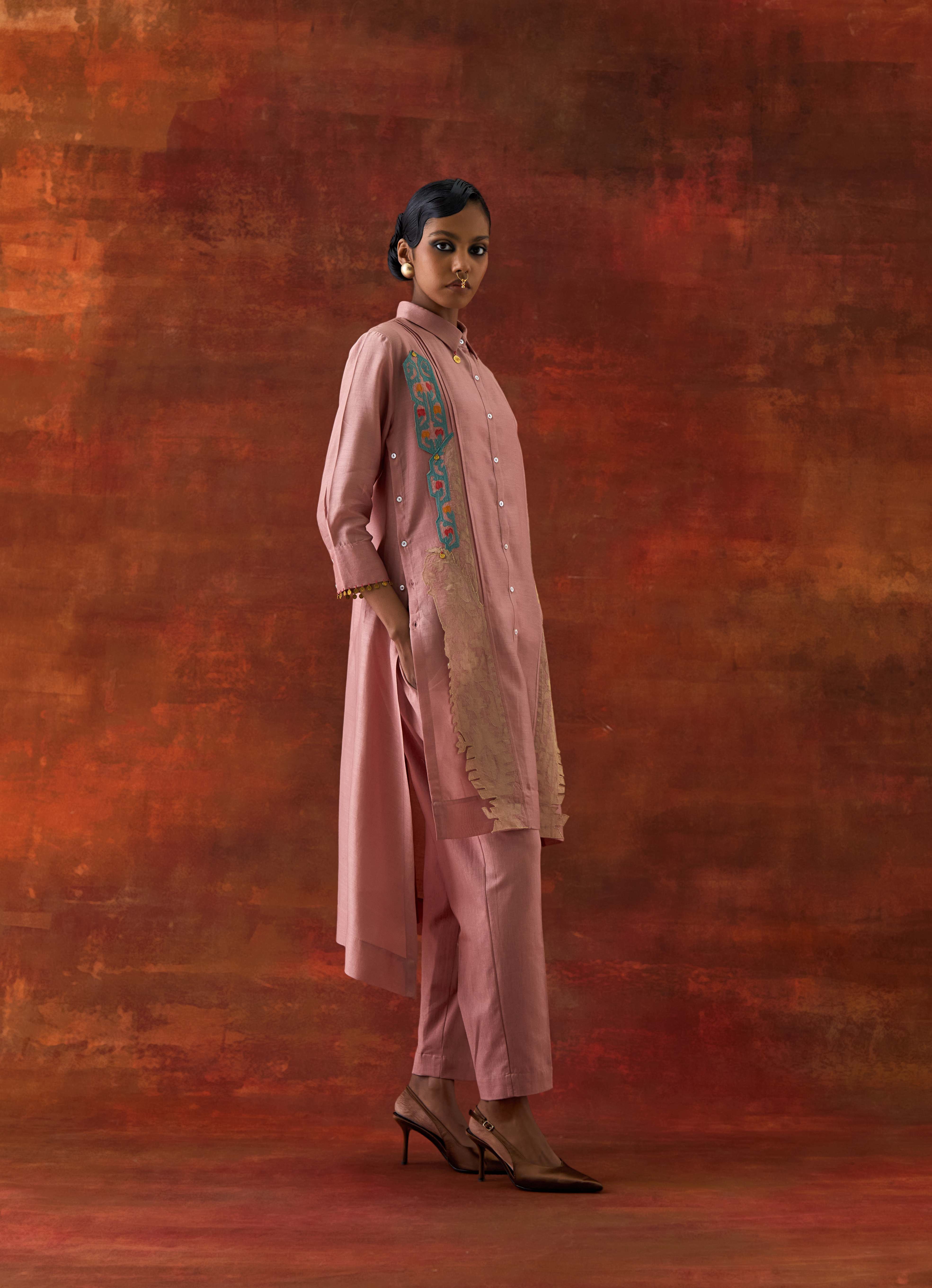 PLEATED SHIRT WITH PANTS - image 3