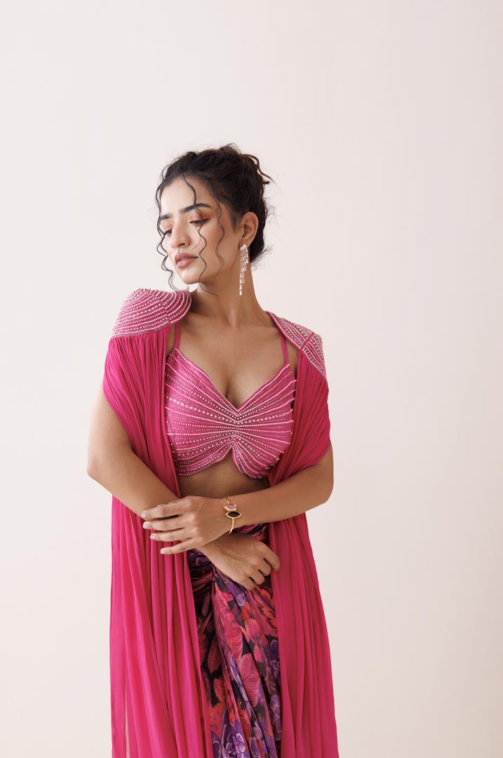 Hot pink shoulder highlight set