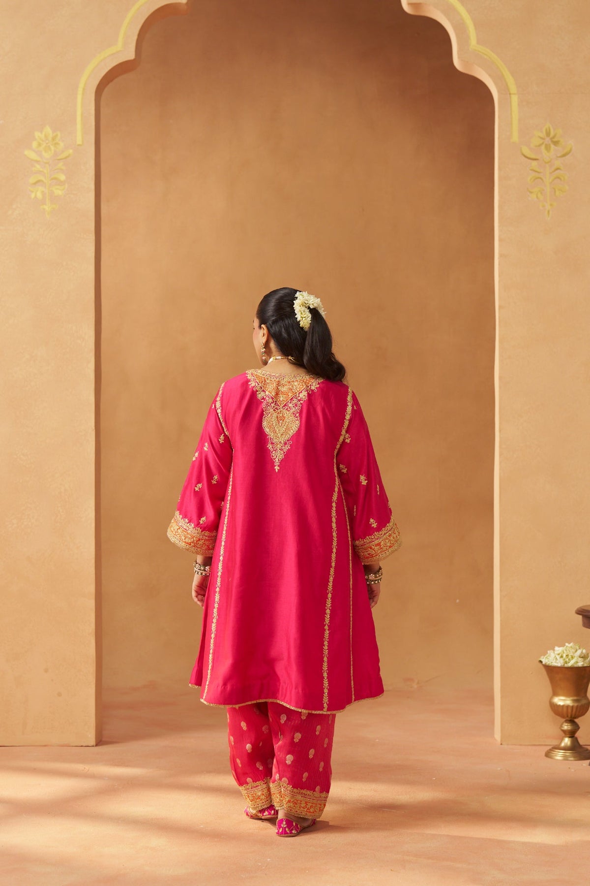 Maahgul Hotpink Kalidaar  Chauga with Salwar with Dupatta