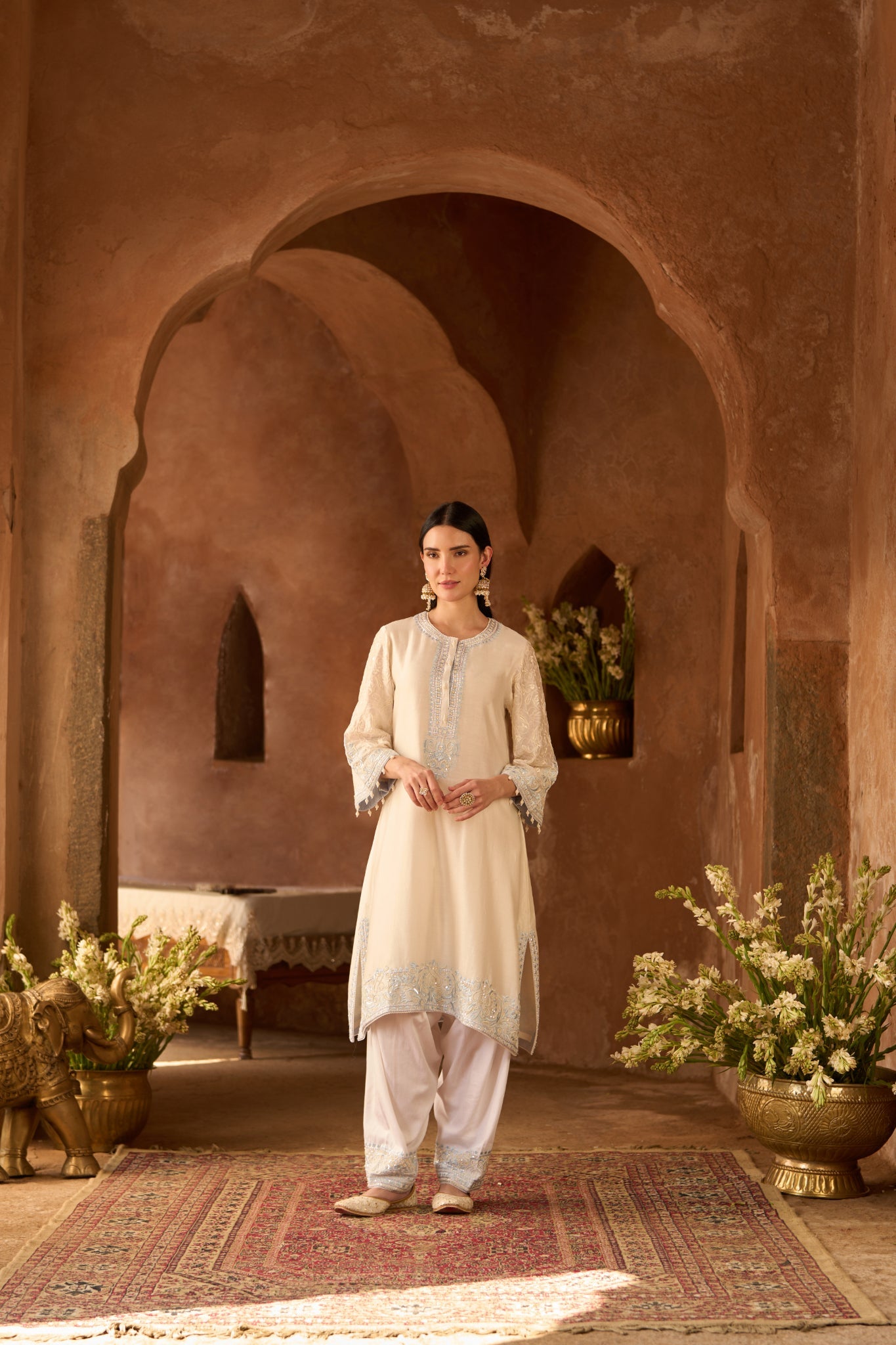 ARSHIYA - DAISY IVORY WITH BLUE CHOGA WITH SALWAR