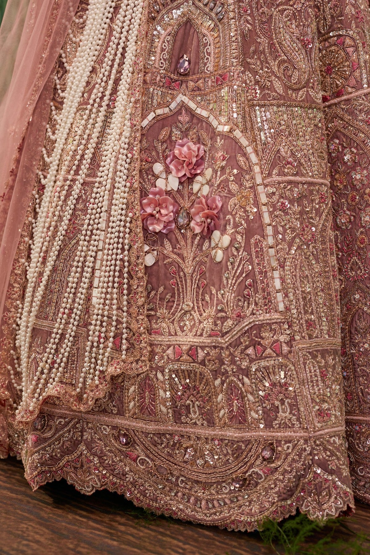 Muktika- The pearl blossom lehenga set