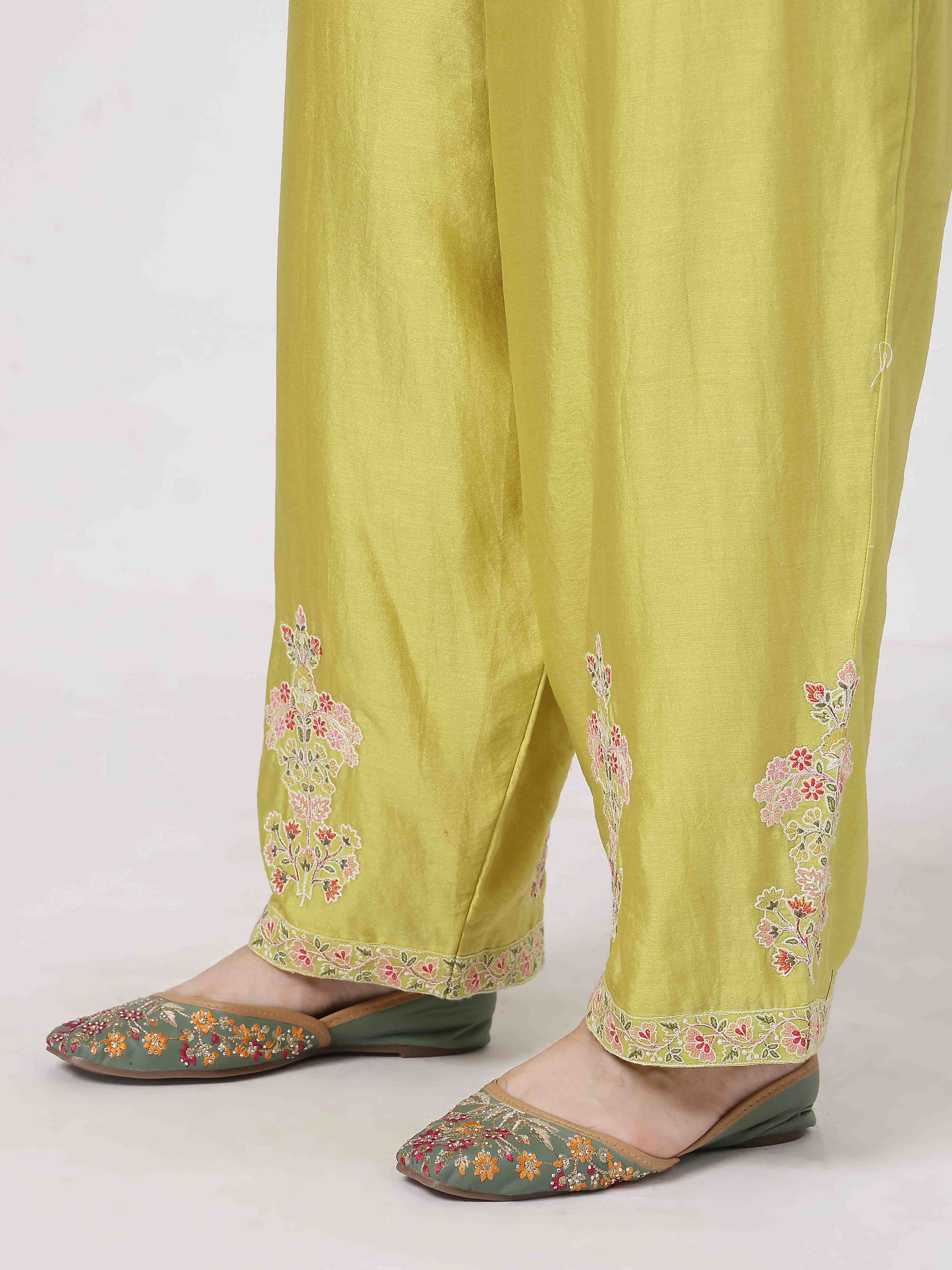 Lime Green A-line Suit Set