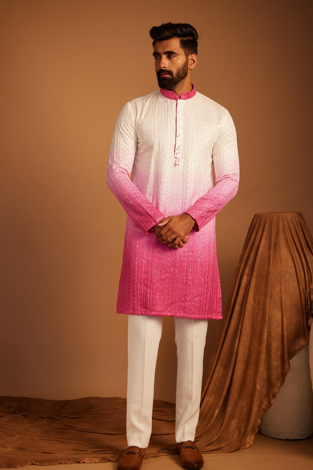 Pale Dyed Pink Kurta Set