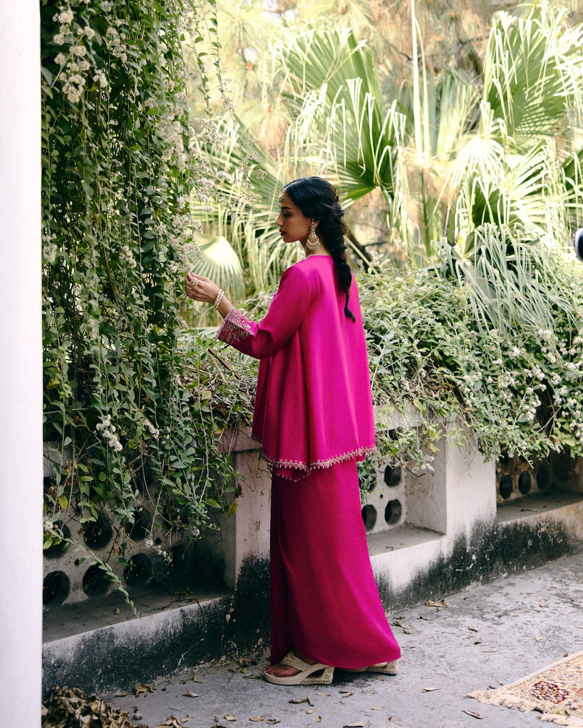 Ease in Fuchsia Sarong Set