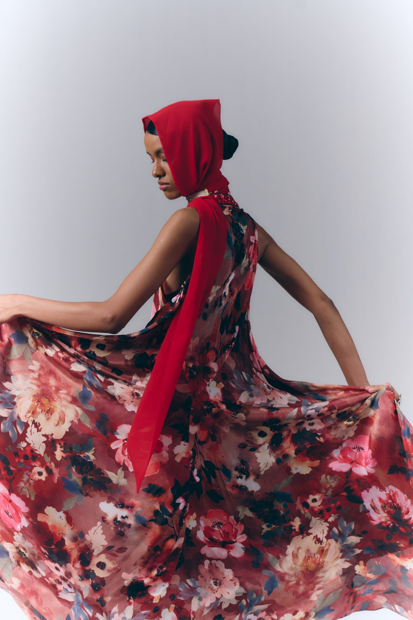 Bloom Printed Long Dress