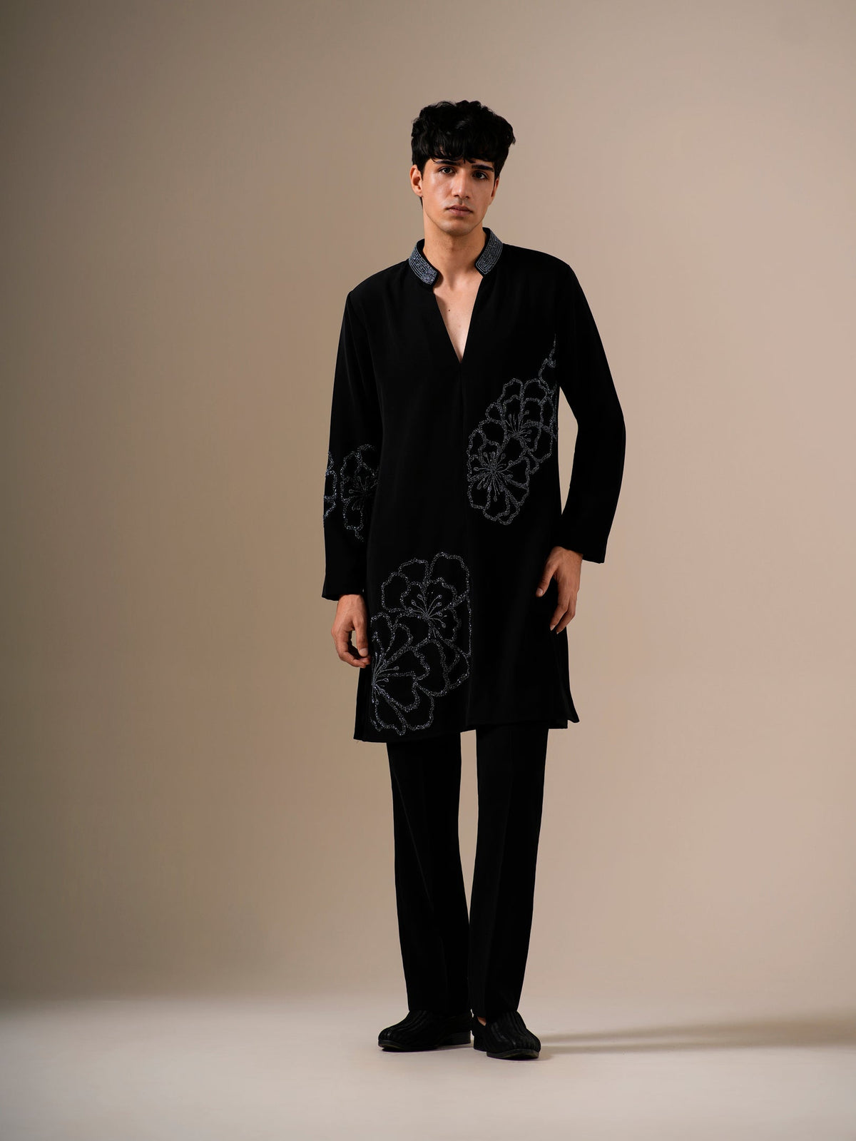 Black Mirage Kurta Set