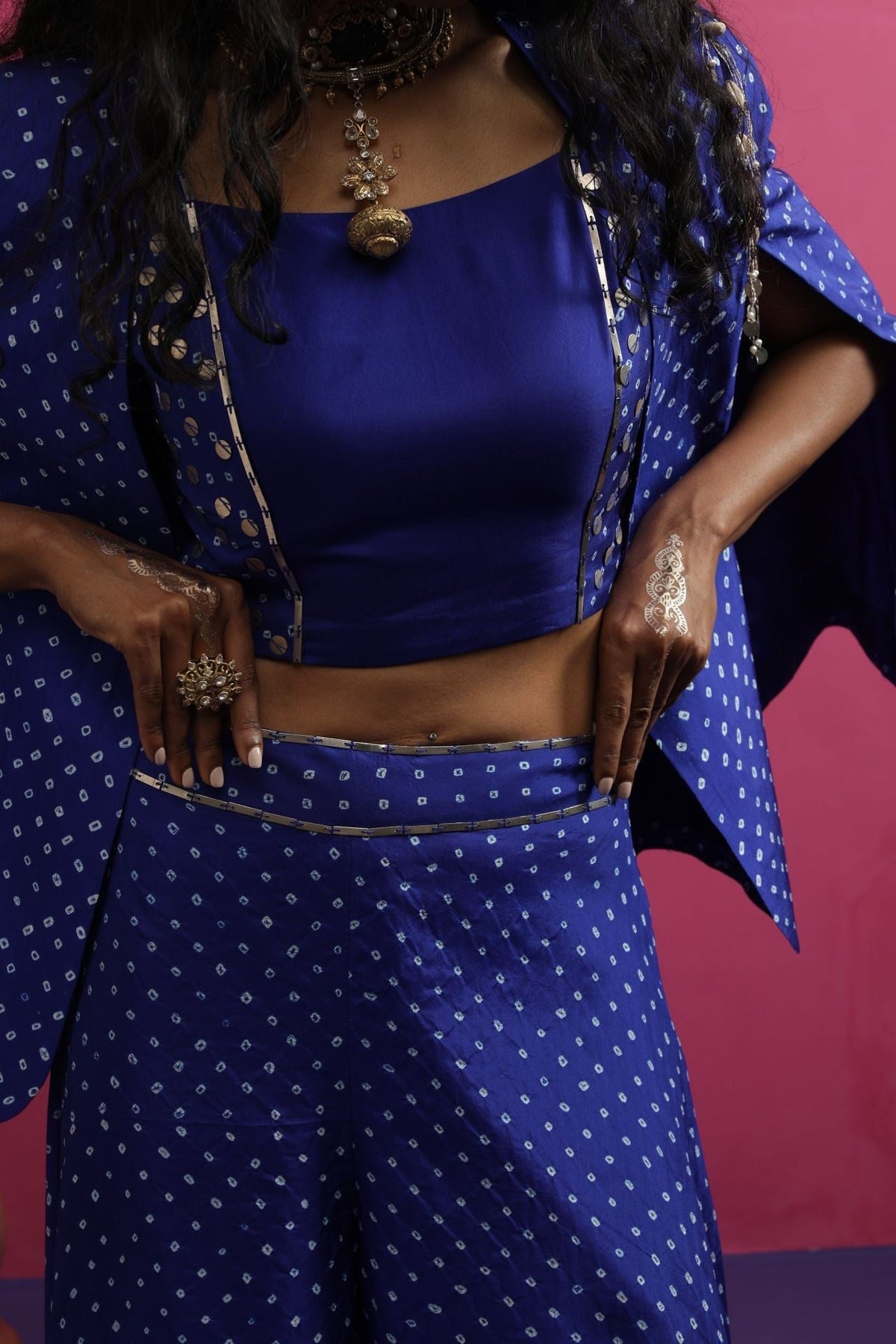 Electrifying blaire cape set