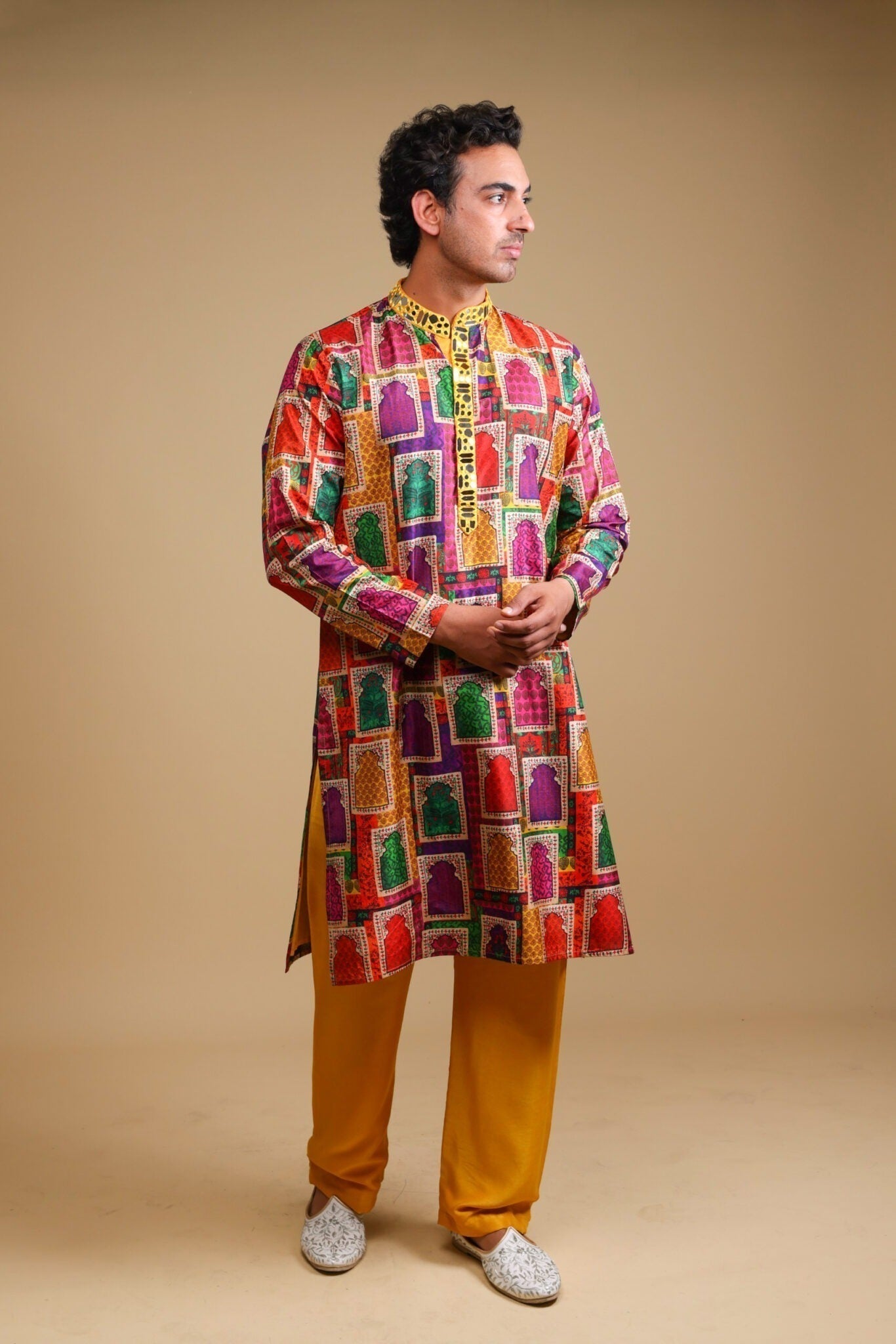 Mirror Work Kurta with Matching pyjama