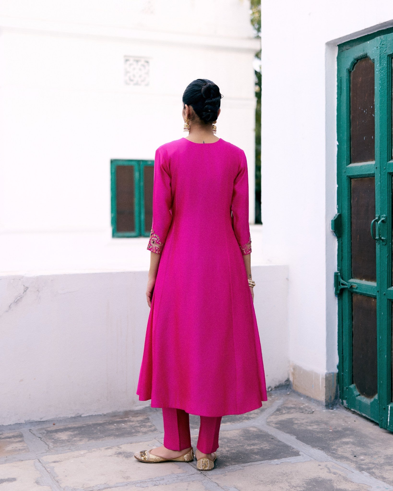 Peacock Bandhani Angrakha
