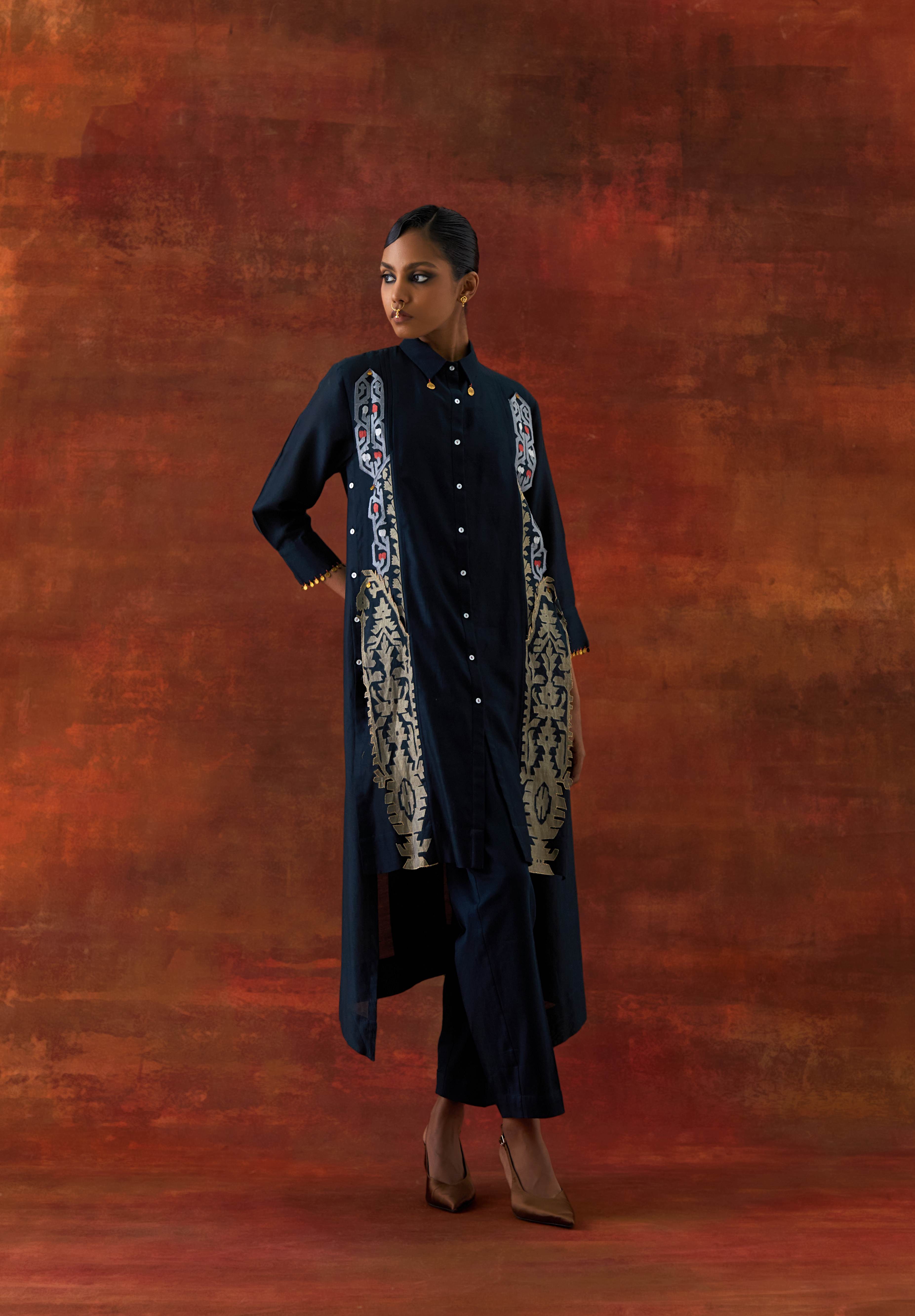 PLEATED SHIRT WITH PANTS - image 3