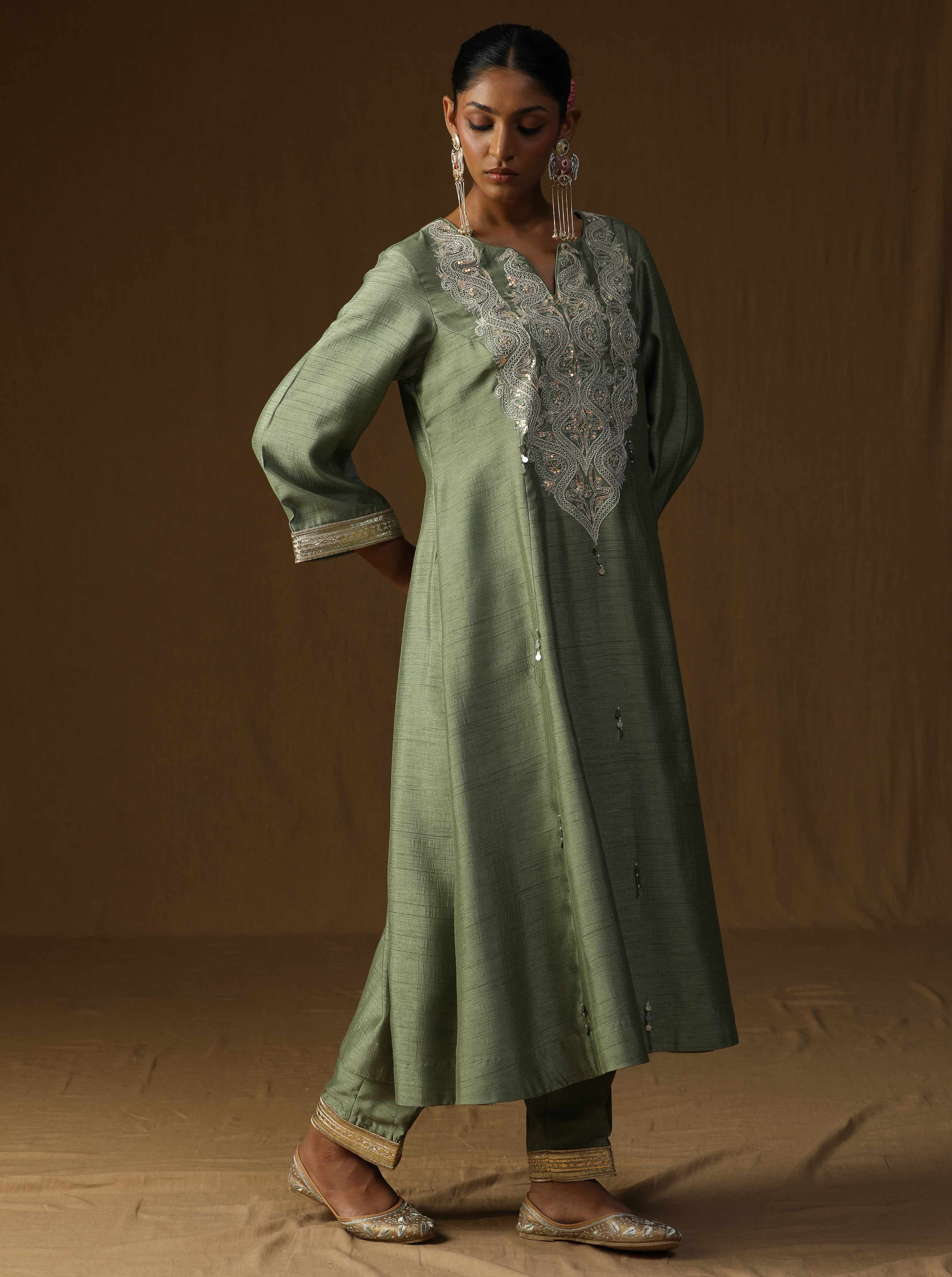 Madhavi � Dhani Embroidered Suit Set