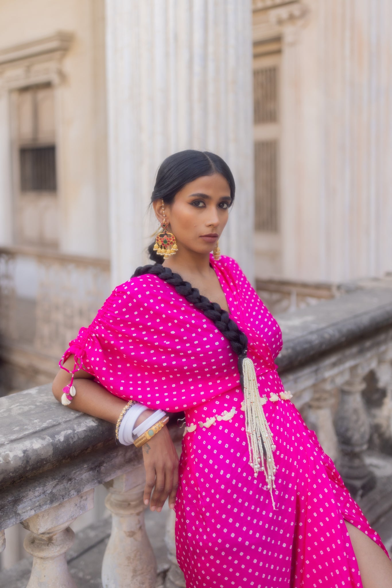 Kimono bandhni dress