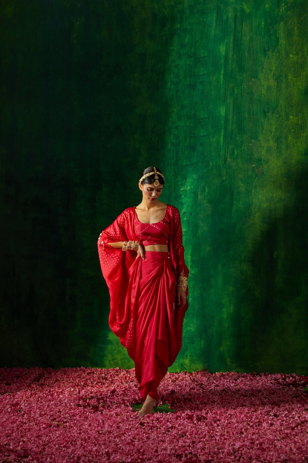 Scarlet Red Cape Set