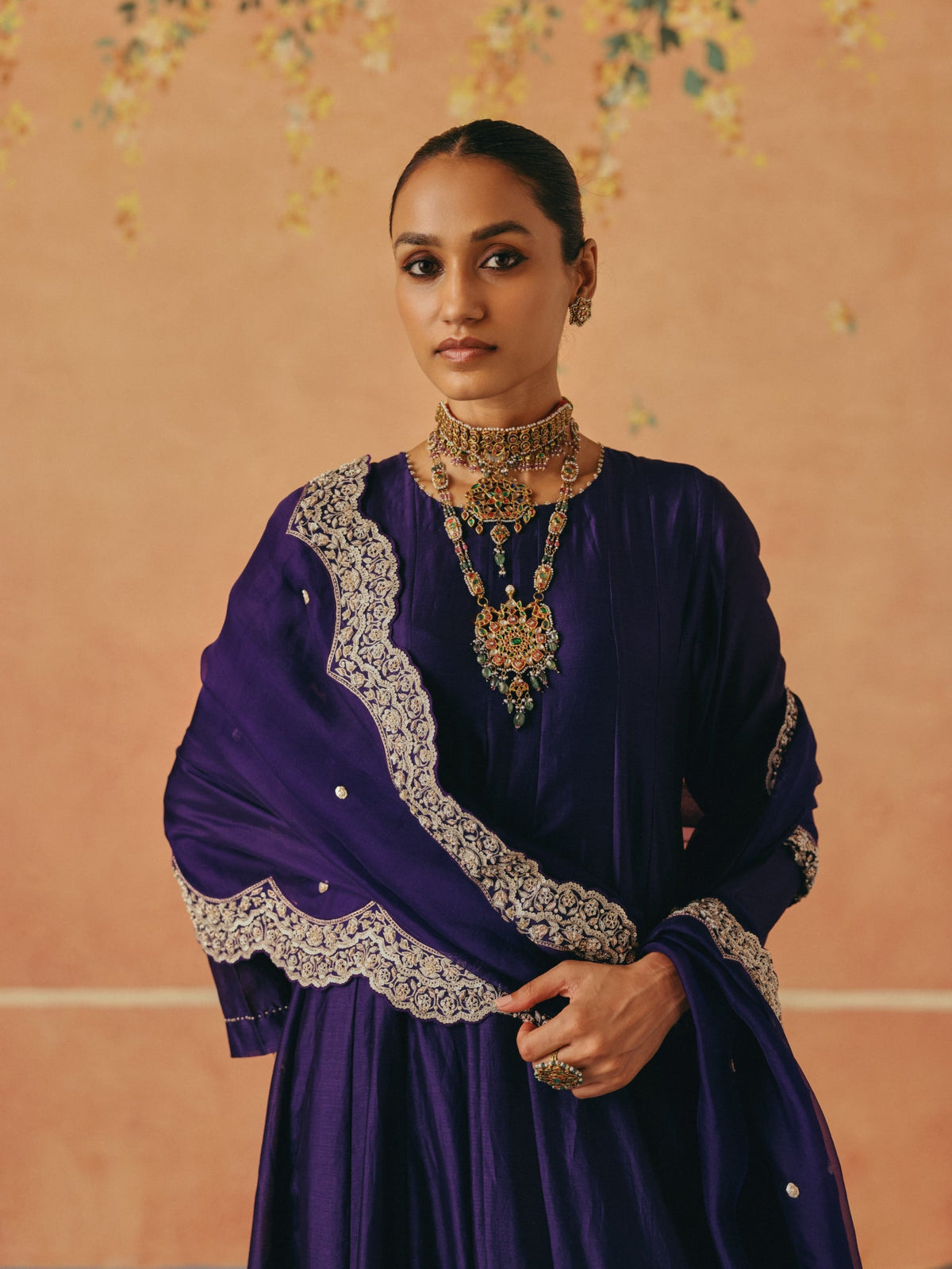 Purple Jhoom Anarkali