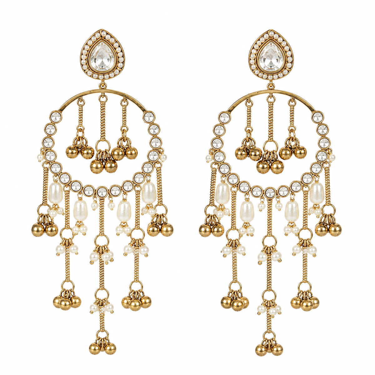 Kundan Tassel Earrings